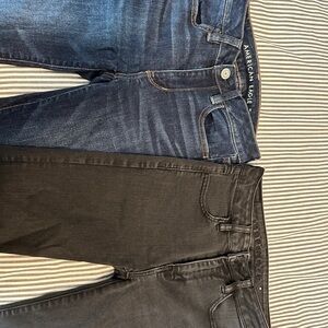 American Eagle Outfitters Women’s Blue and Black Jeans
